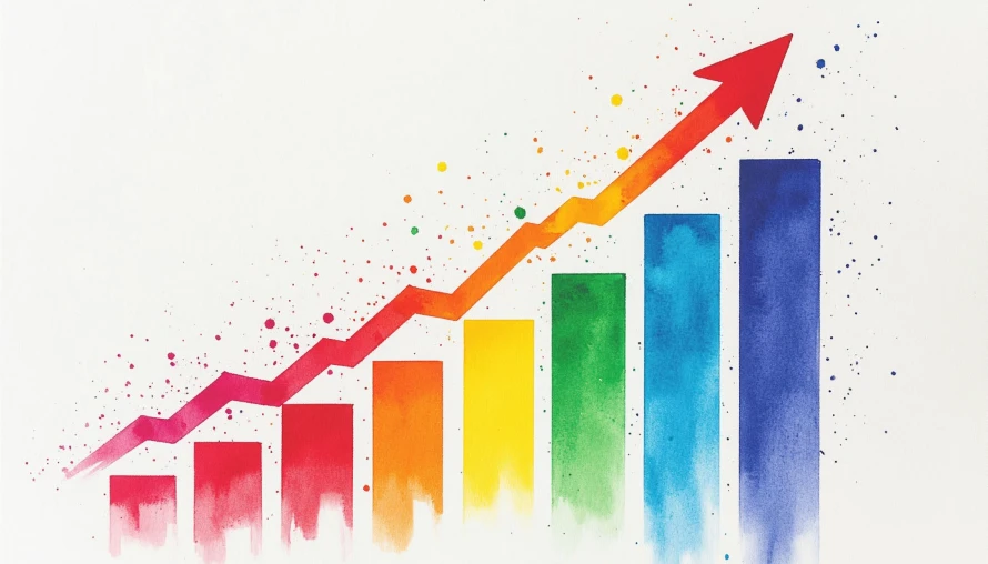 График роста позиций сайта на Битрикс после SEO-оптимизации