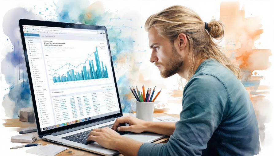 Эксперт Виталий Койро анализирует код и графики производительности сайта на Битрикс